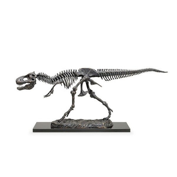 sculpture captures the skeletal structure of the Tyrannosaurus Rex with remarkable accuracy